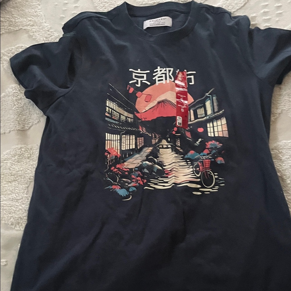 Primark Black Graphic Tee